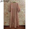 BITCED Women's Summer Printed Maxi Dress Bohemian-Style Dress