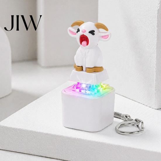 Clicker with Light Sound 1/2/3Pcs Screaming Goat Keyboard Fidget Toy, Rechargeable Sheep Finger Desk Toy Sound, Animal Push Button Decompression