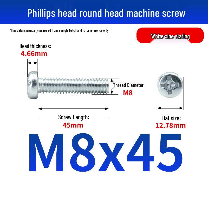 GB823 Phillips Round Head Machine Screw for Switch Socket Panel Junction Box