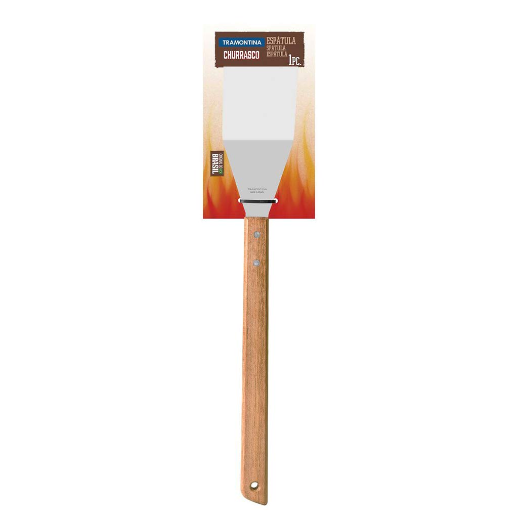Tramontina Dynamic Wooden Handle Spatula, 48cm, Natural Wood, Large and Long, Churrasco Tool, Made in Brazil, 26441/100 TRAMONTINA
