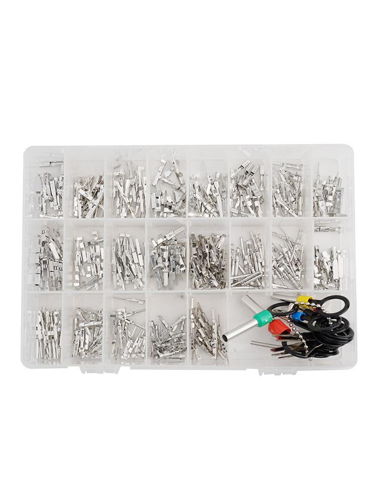 340pcs 1/1.5/1.8/2.2/2.8/3.5mm Car Terminal Pins Wire Harness Pins Male Female CAR Electrical Connector Kit Accessories Tools