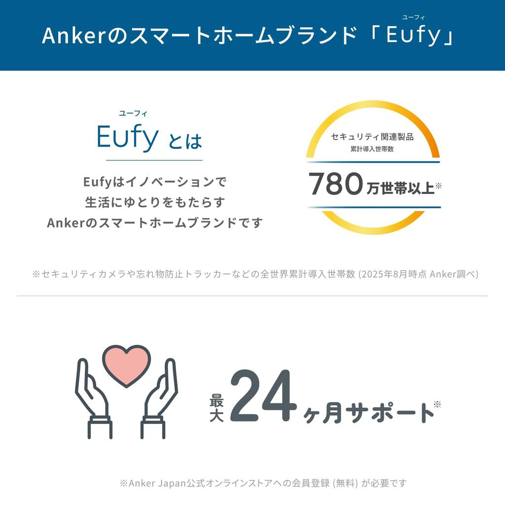 [BabyTech Awards 2025-26 Certified Product] Anker Eufy Baby Monitor C10 (Baby Monitor) Approx. 3MP/2K 4x Zoom/Motion & Room Temperature Detection/Moni