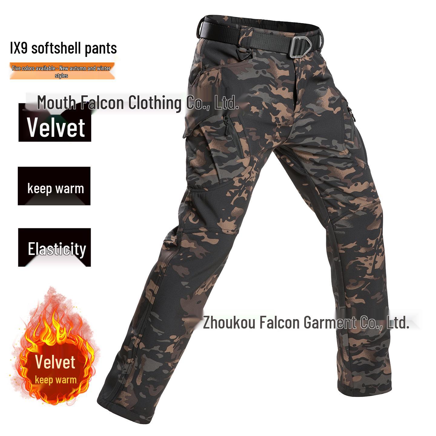 

Men s Fleece-Lined Softshell Pants: Windproof, Insulated, Multi-Pocket for Winter Hiking and Skiing. L