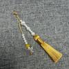 Faux Pearl Tassel Bag Charm With Retro Silver Butterfly Pendant Suitable For Handbags Backpacks Keys Hanfu Decoration
