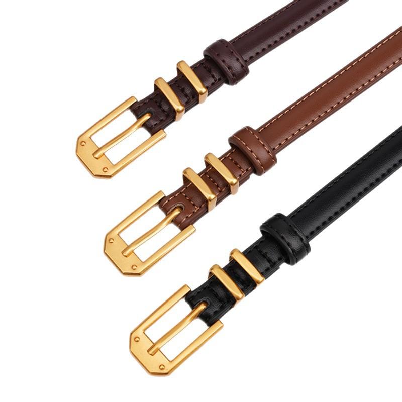 Needle Buckle Belt for Women Genuine Leather Fashion Skirt Suit Belt for Women with Jeans Waist Seal Leather Belt