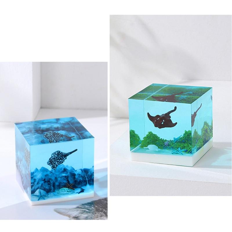 3D Diy Crystal Epoxy Material Filling Enclosed Marine Animal Model Micro Landscape Fish Sea for Turtle Material Accessor