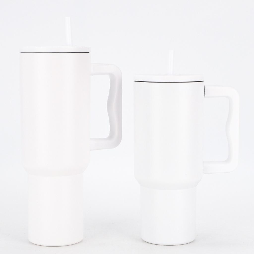 30/40oz Vakuum-Thermosflasche Becher mit Henkel Deckel Strohhalm Edelstahlbecher Auslaufsicher Hält Kalt Heiß Reise Auto Kaffeebecher