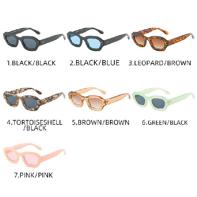 Colorful PC full-frame sunglasses, tinted lenses, thick frames, street-style eyewear, outdoor sunglasses, sunshades