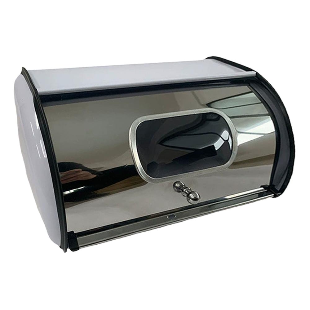 Roll Top Bread Bin Large Capacity Bread Box For Entrance Pantry Farmhouse Bread Storage Box Healthy Lifestyle Tool