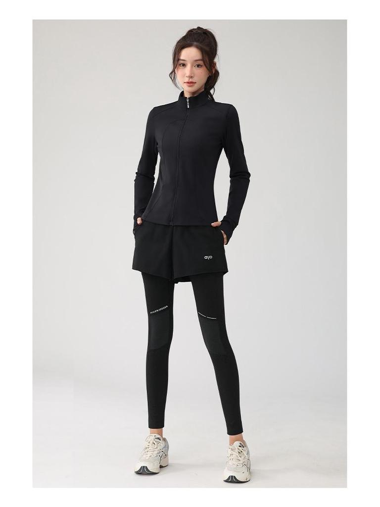 Autumn & Winter Quick-Dry Two-in-One Velvet Sports Pants for Running & Outdoor Fitness