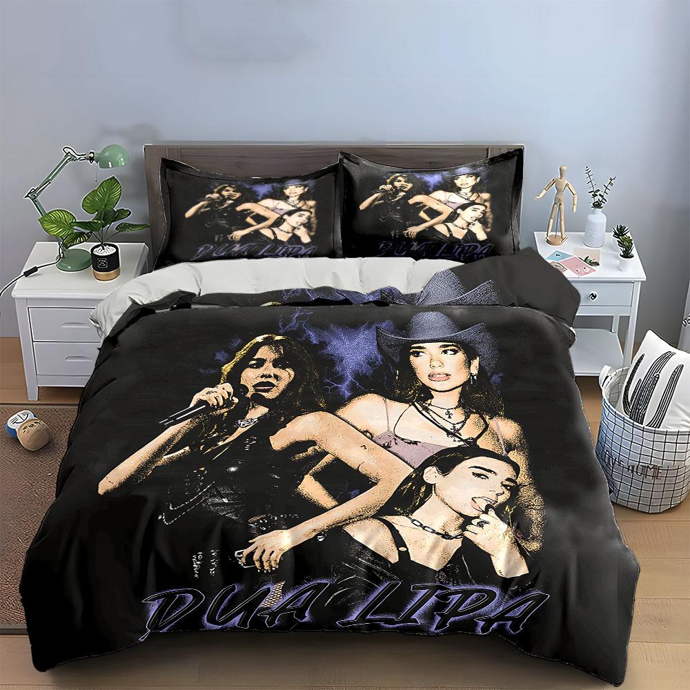 Pop Art Style Female Portrait Bedding Duvet Cover Set Duvet Cover Pillowcases (1*Duvet Cover 2*Pillowcases, without duvet insert)