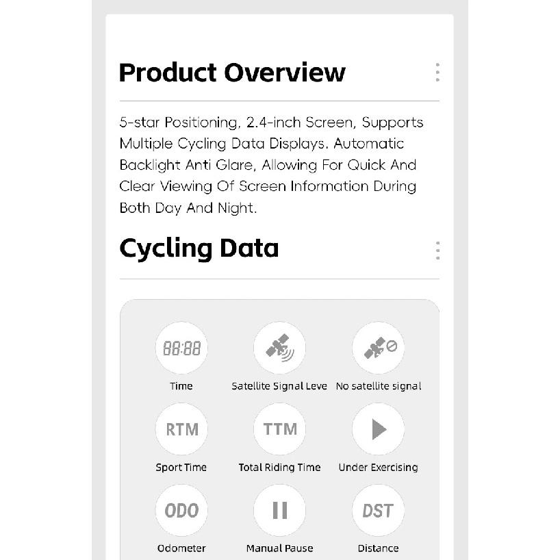 WEST BIKING Computadora Inteligente GPS para Bicicleta Pantalla Grande Velocímetro Inalámbrico para Ciclismo IPX7 Impermeable Ligero Odómetro de Bicicleta