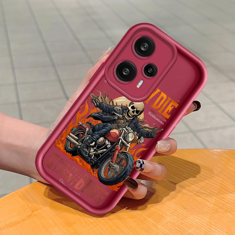 

Мягкий силиконовый квадратный чехол с рисунком лестницы для телефона, полное покрытие, противоударный защитный резиновый чехол для камеры для Xiaomi Redmi Redmi 13 темно-красного