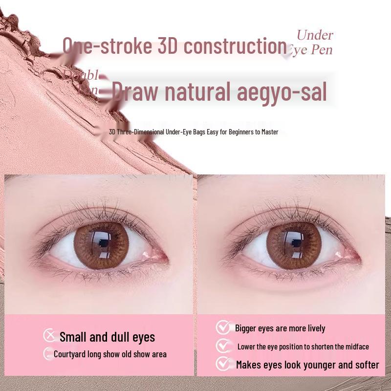 Natural Lift & Highlight Dual-Ended Eyebag Pencil: Easy Color, Brightening, Waterproof & Sweatproof