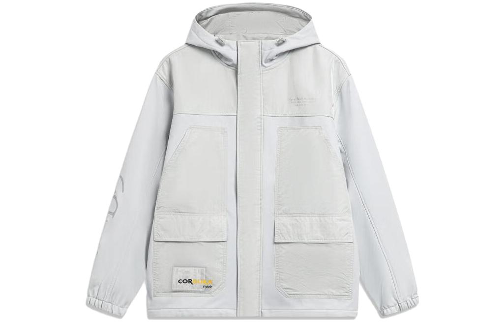 Li Ning Wade Collection Jacket Men s Stone Gray Ecru AFDT693-6 M