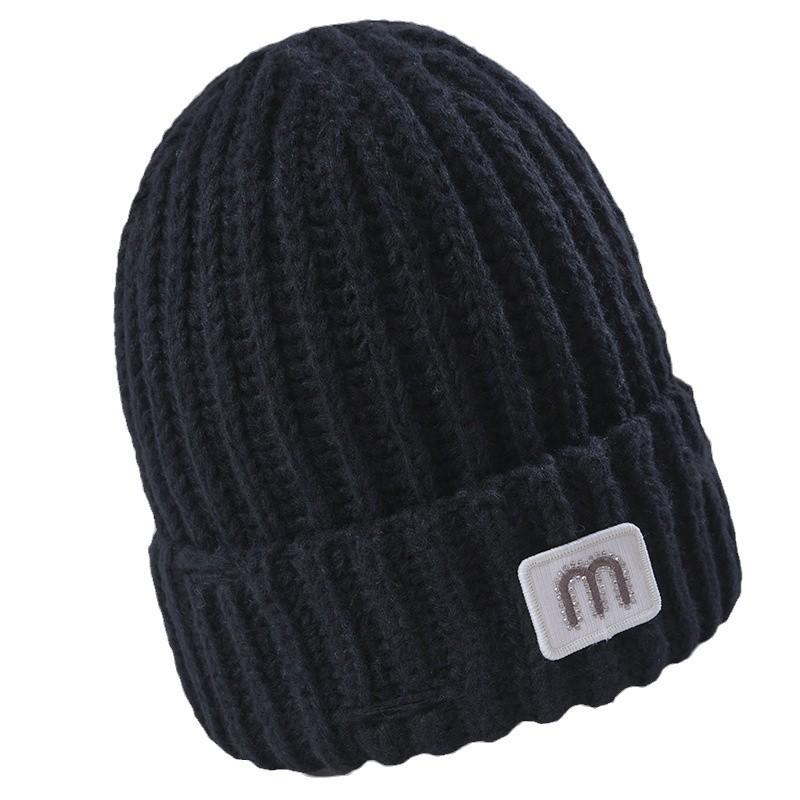 Women's Winter Warm Loose Knitted Hat Korean Style Versatile Windproof Ear Protection Couple Wool Hat