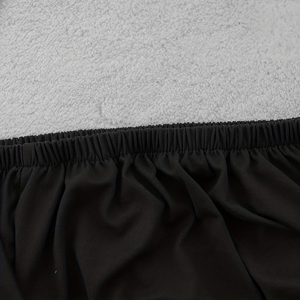 Classic Style Stool Cover - Stretchable, Polyester & Spandex Blend, Elastic Band, Machine Washable, 140-160gsm, 1pc