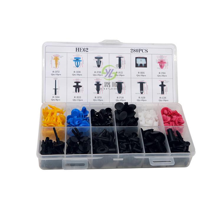

280-Piece Nylon Retainer Assortment for Chrysler, Chevrolet, Honda, Hyundai, Zhonghua Cars