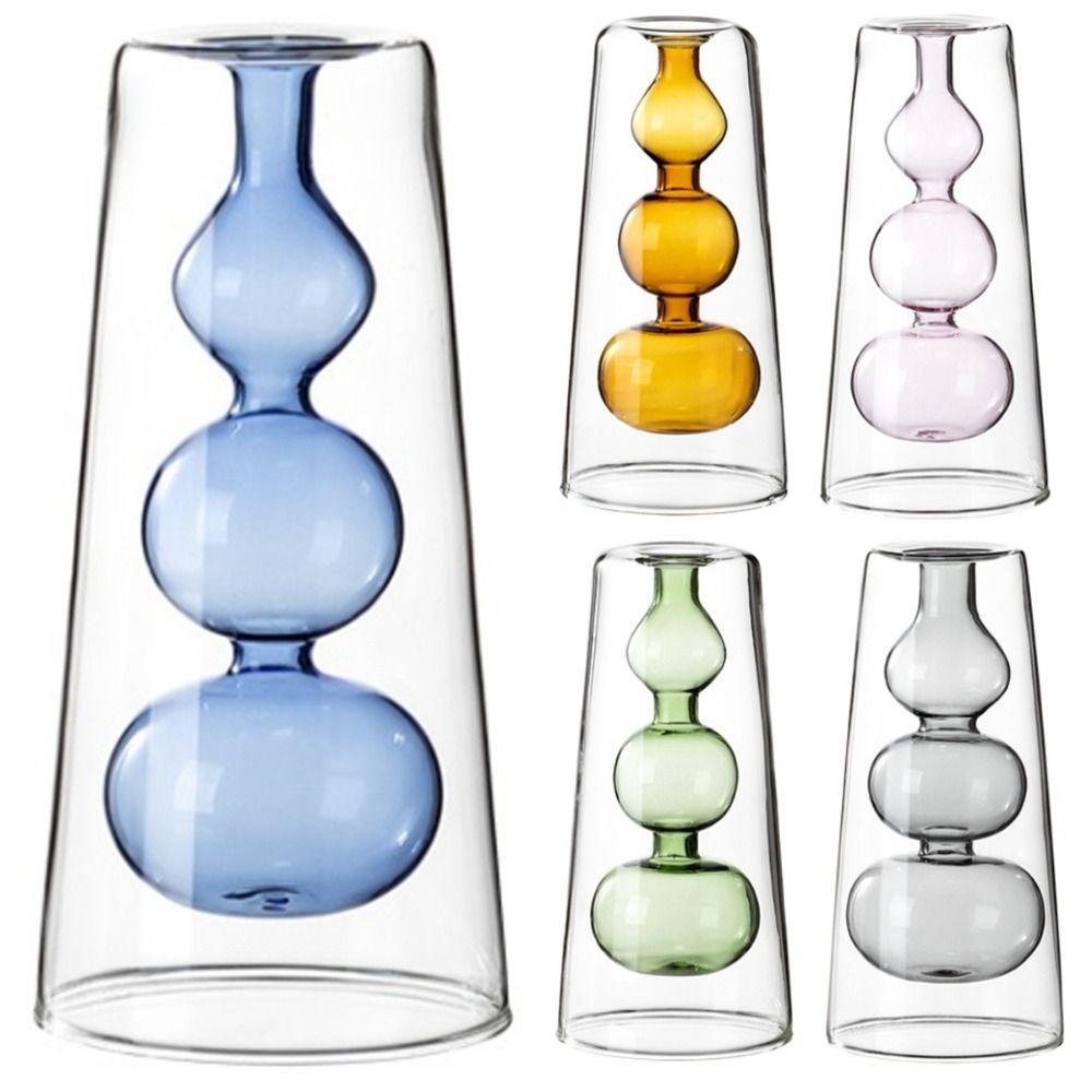 Creative Double-layer Flower Vase Nordic Style Aromatherapy Diffuser Bottle Room