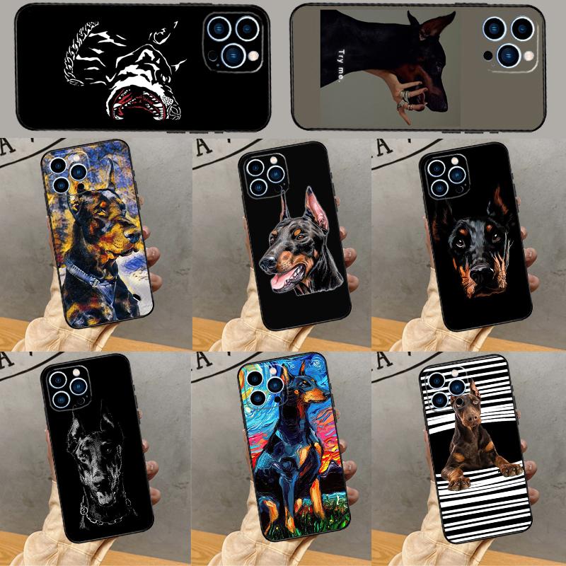 Dachshund Doberman Dog Phone Case For iPhone 16 Pro Max 15 14 12 11 13 Pro Max Plus 12 13 Mini XR 16e Funda Silione Cover