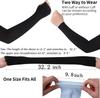 1Pair Sun Protection Sleeves Uv Cooling Arm Men Women Sports With Thumb Hole For Driving, Golfing, Fishing, Cycling, Hiking