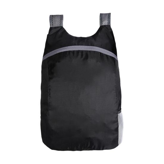 

Рюкзак для улицы, водонепроницаемый складной, легкий, дышащий, наплечный ремень, большая вместительная сумка для хранения, походов, походов чёрный