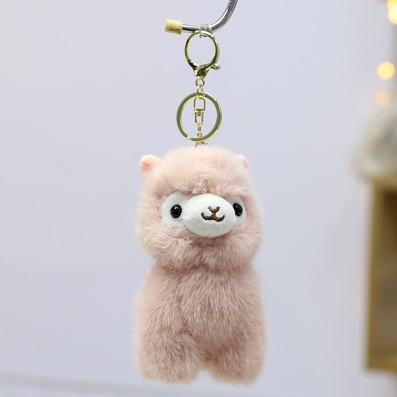 Portachiavi e Ciondolo Pecorella in Peluche Alpaca-Cashmere - Mascotte Coppa del Mondo USA/Canada/Messico