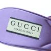 Excellent GUCCI Mule Horsebit Crystal Satin Purple Satin Women 38 771594 Used