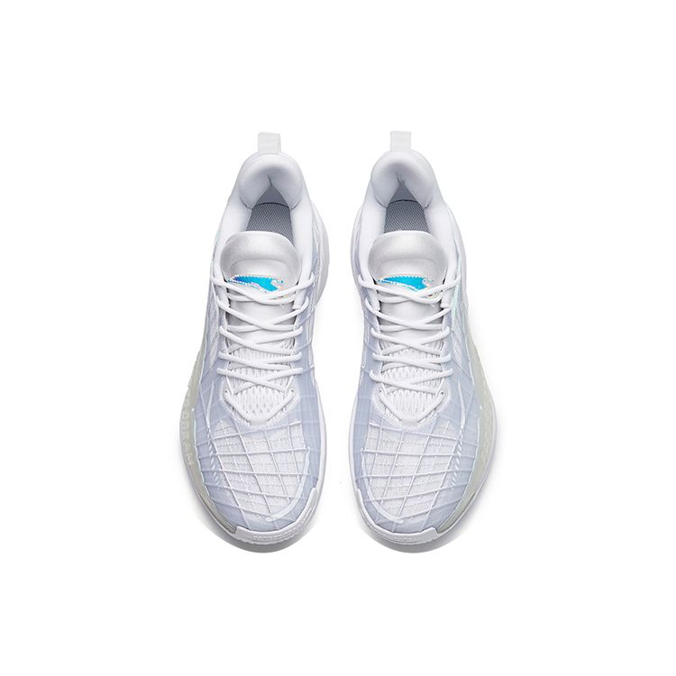 Anta Light Crazy 3 Nitrogen Technology Laser Pearl Mid-Top Basketball Shoes Men Basketball Shoes White 112221608-9