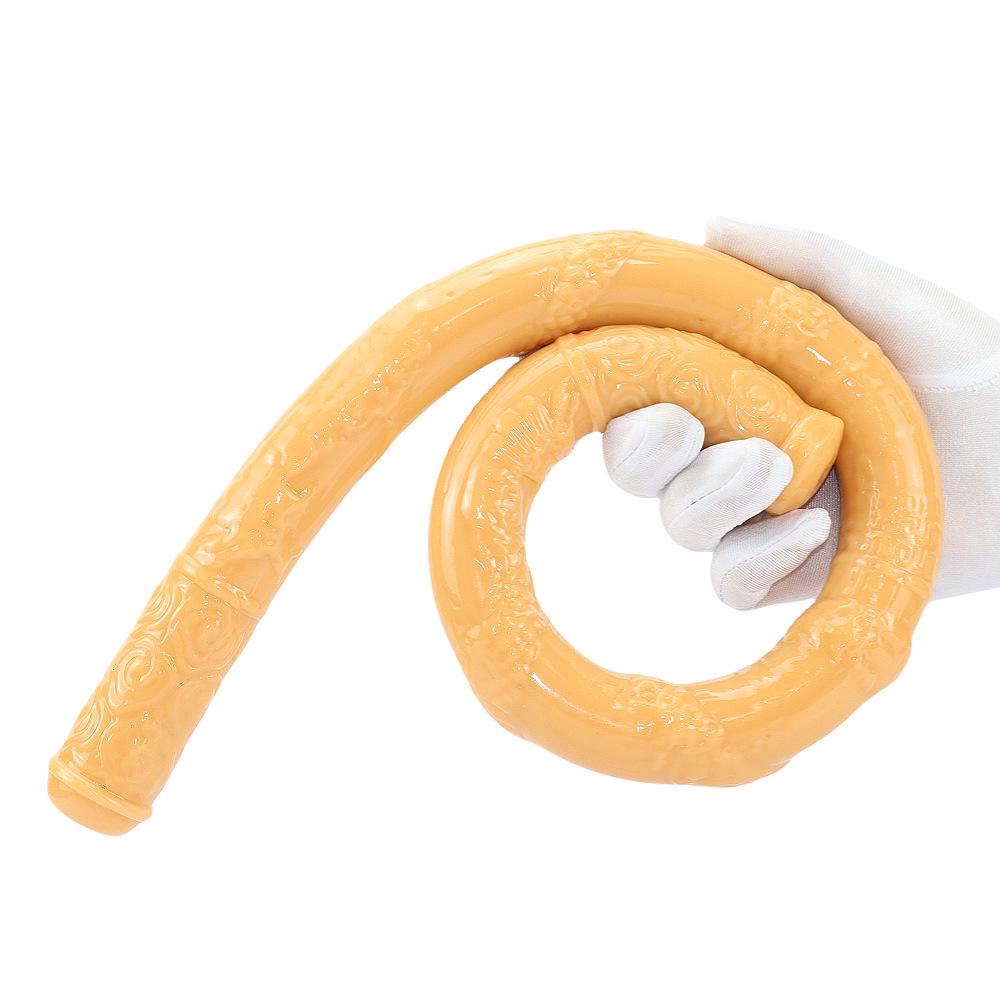 Dop anal Dragon cu două capete - Vibrator lung și moale pentru adulți