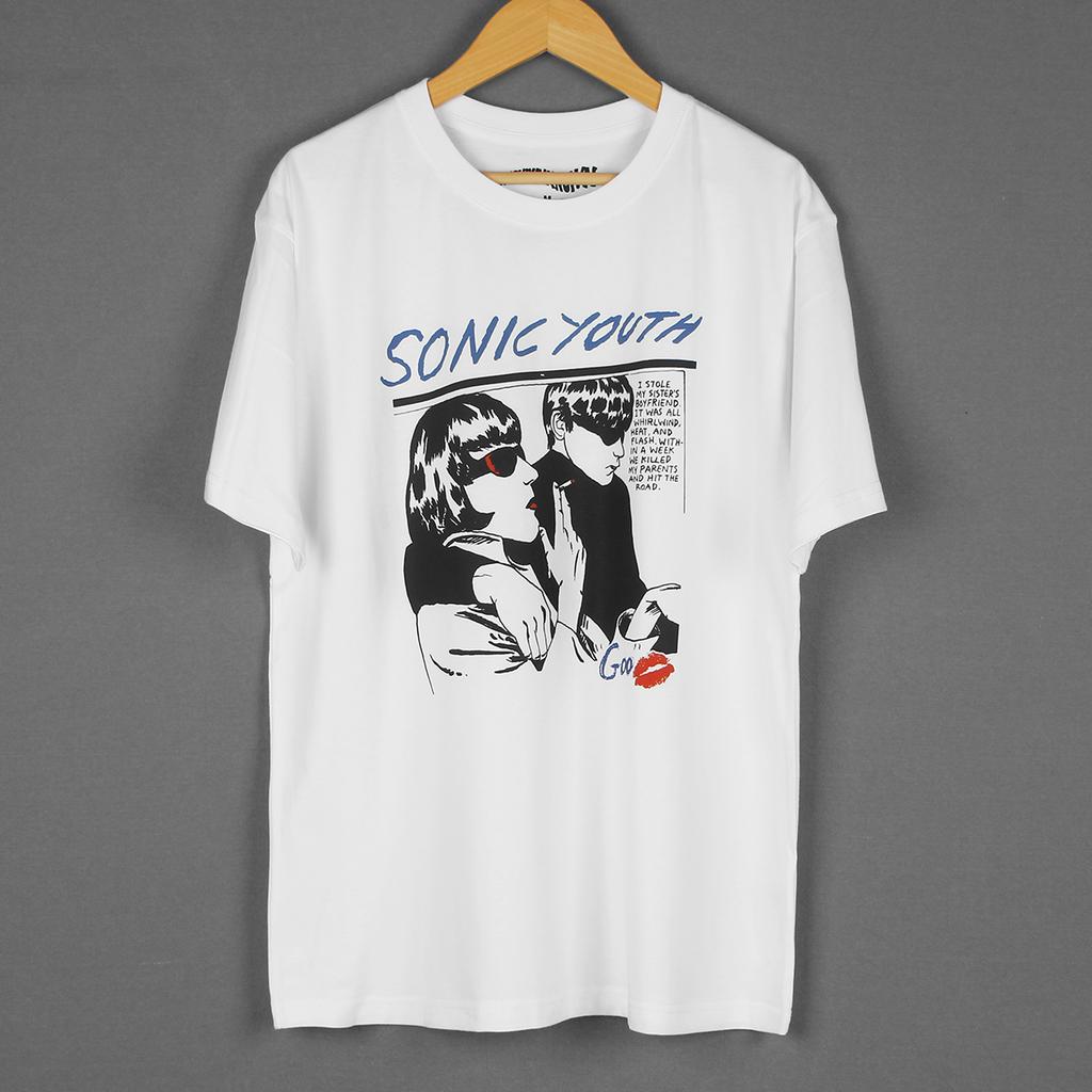 Sonic Youth TShirt Goo ExperiUnisextal Grunge Pixies Band White Unisexs Clothing Short Sleeves Summer Cotton Gift Printed Shirt