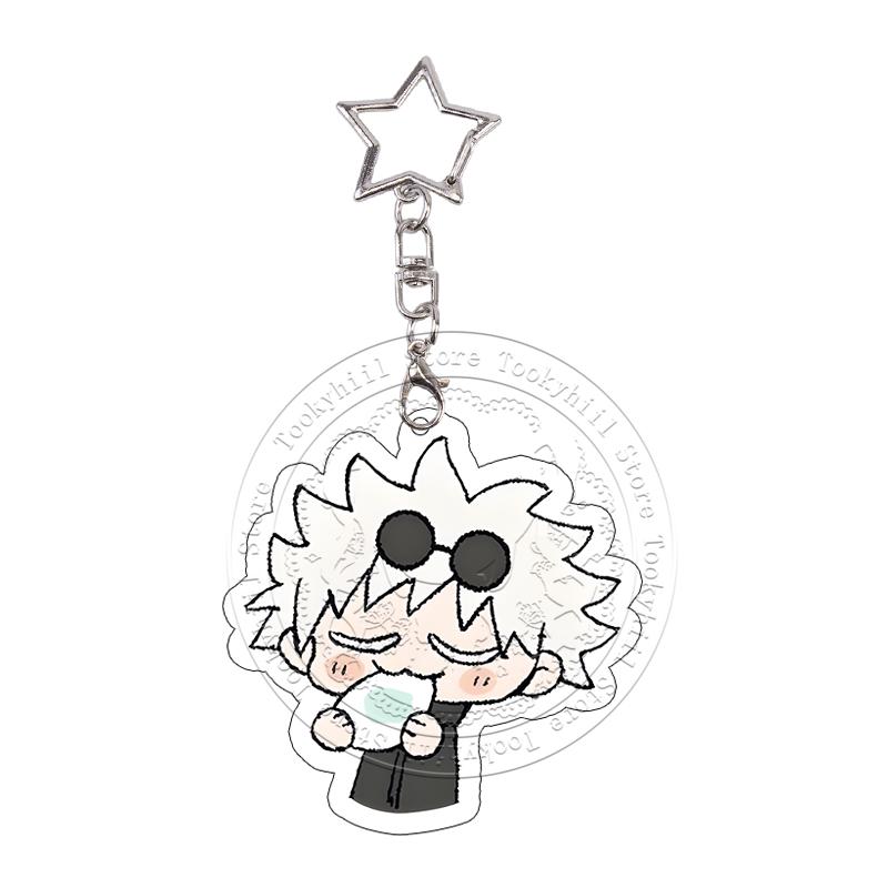 Jujutsu Kaisen Gojo Satoru Acrylic Keychain Exquisite Student Megumi Keyring Bag Decor Pendant Keyring Yuji Birthday Gift