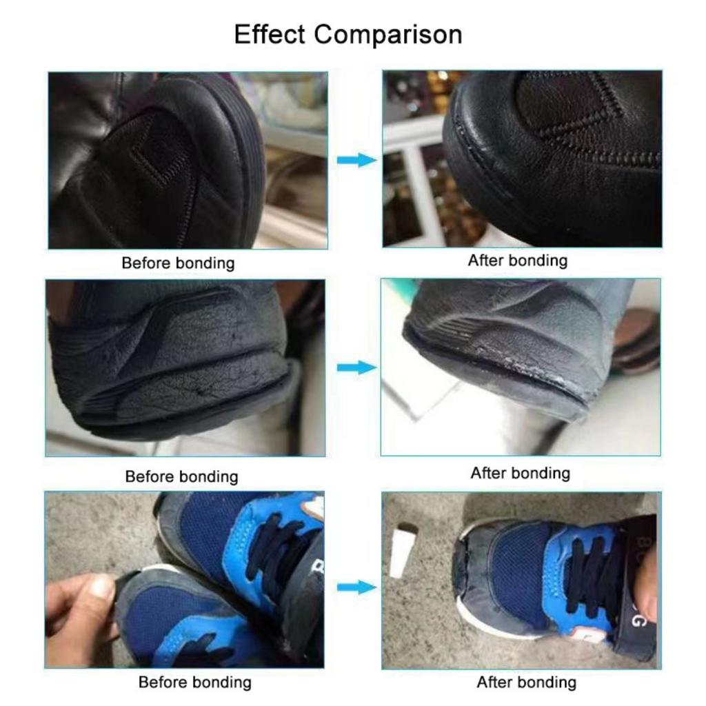 Strong Shoe Repair Adhesive - Transparent Flexible Plastic Material Adhesive, Tubular Quick Drying Shoe Fixing Solution, Shoe Adhesive