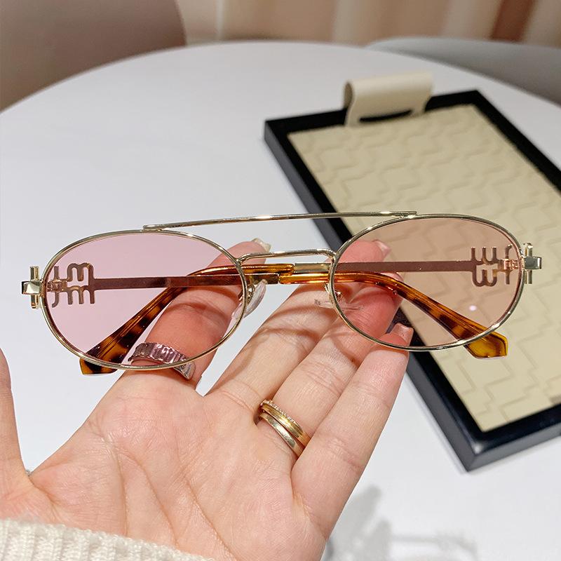 JYL TS Sunglasses Frameless Ellipse UV Street Women/9891
