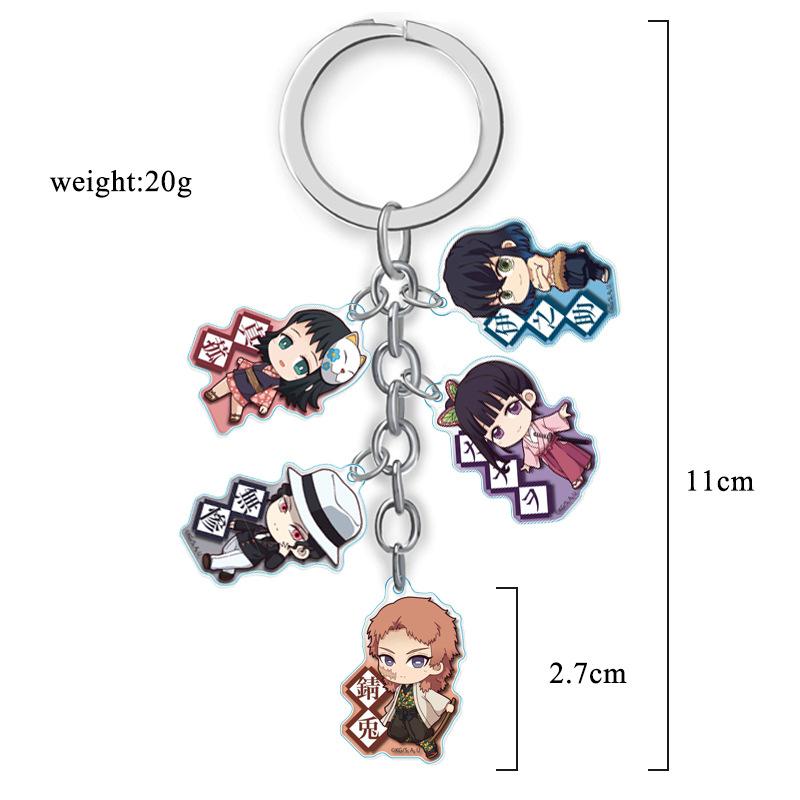Anime Demon Slayer Acrylic Keychain Transparent Charm Manufacturer Direct Supply Multiple Styles Bulk Custom Beautiful Design