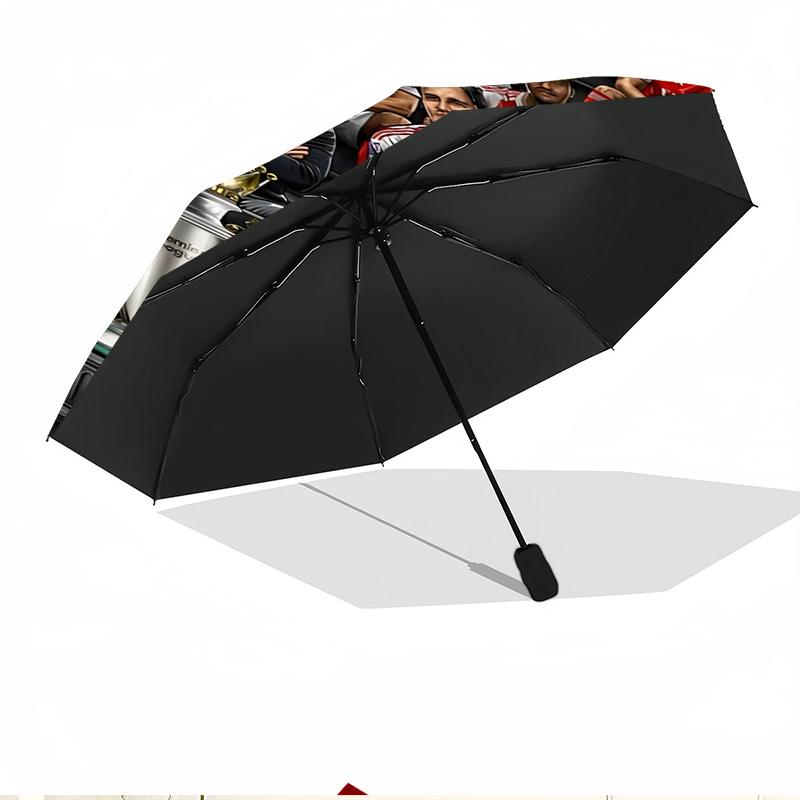 football team.C Print Automatic Open Close Umbrella, Portable Foldable Umbrella, for Outdoor Commute Camping Trip, Ideal Birthday Gift