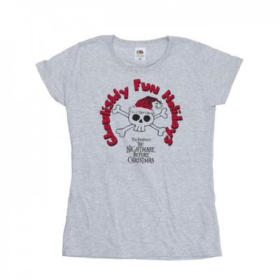 Damen/Damen The Nightmare Before Christmas Gruselig Lustige Feiertage Baumwoll-T-Shirt