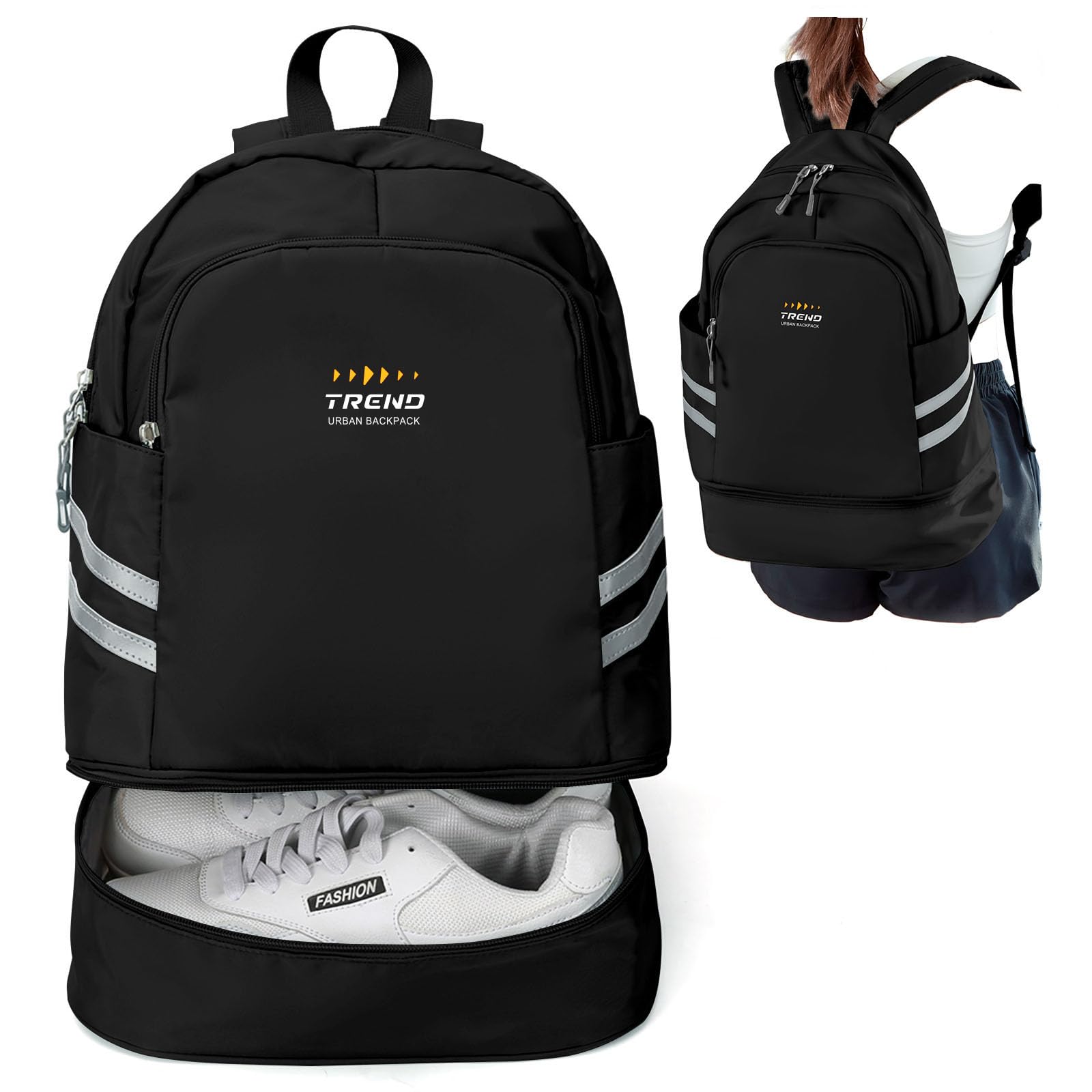 

Спортивный рюкзак Sports Day Backpack с большой сумкой Shoe Dry and Wet Gym Daypack [WEFLIER] Рюкзак, женский, мужской, водонепроницаемый, сумка, карманный, легкий,