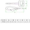 Stainless Steel Spring Hooks Square Ring Directional Hooks Fixed Hooks Braided Tape Hooks Luggage Buckle
