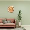 12 Inch Wood Grain Wall Clock Creative Tree Stump Design Silent Quartz Movement