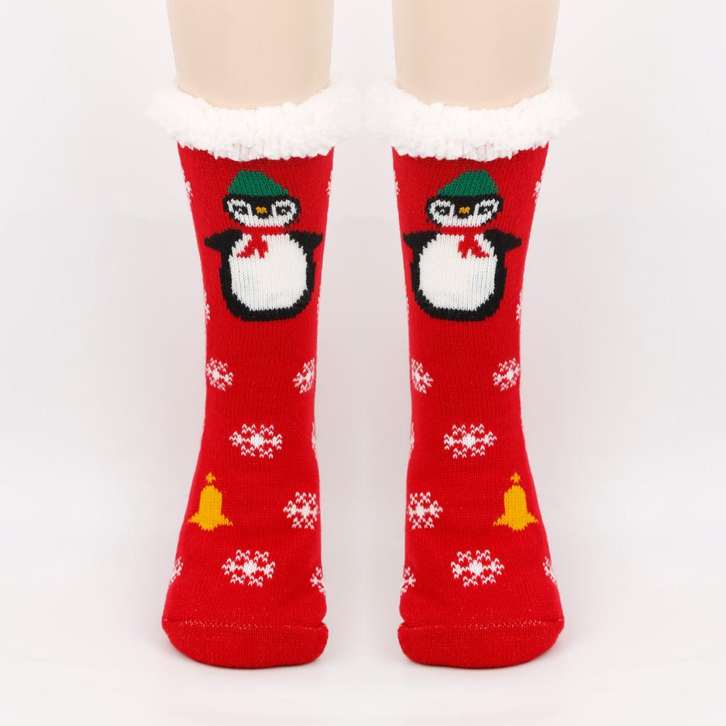 Women's Christmas Socks Floor Socks Snow Boots Thickened Fleece Home Sleep Socks Carpet Sock Covers