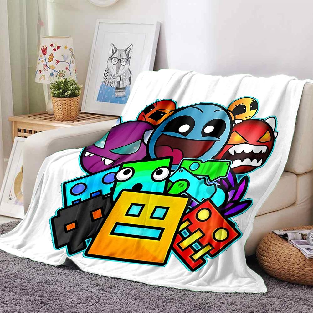 1pc Colorful Cartoon Characters flannel Blanket for Super Soft Cute Comfort Blanket for Travel Bedding Couch Sofa Blanket Y73026