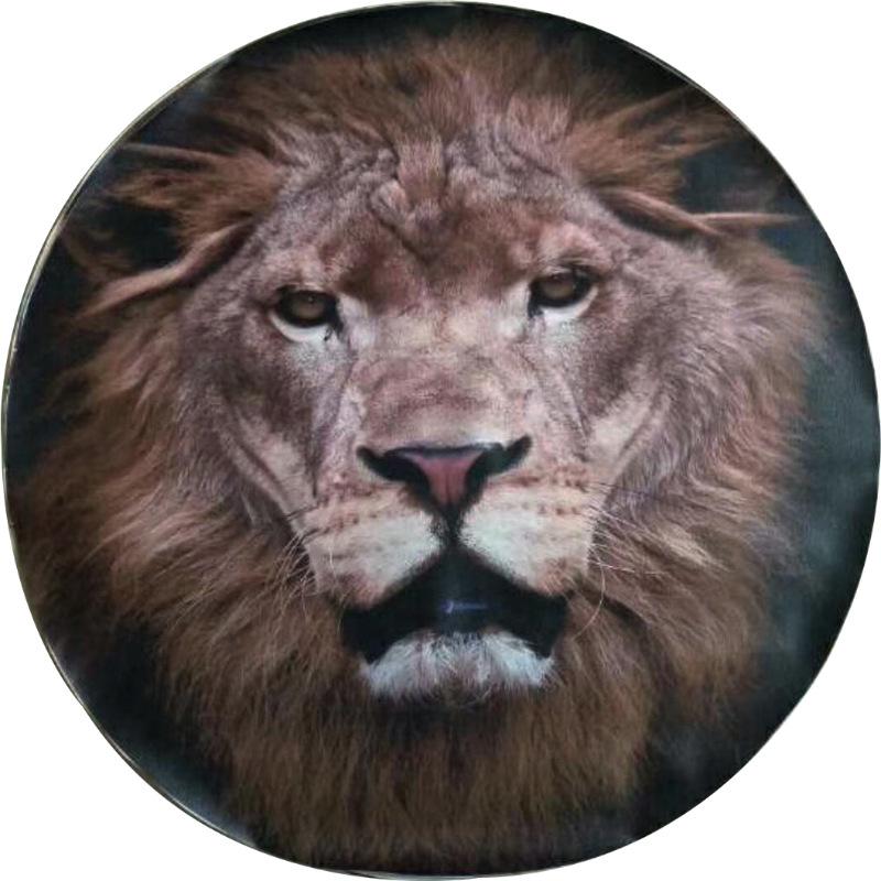 Univerzální kryt rezervního kola z umělé kůže s motivy medvěda, sněžného vlka a leoparda pro SUV