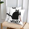 Cat What Murderous Black Cat With Knife 2 Pcs Square Pillowcase Pillow Cover Cushion Throw Pillow For Home Bedroom