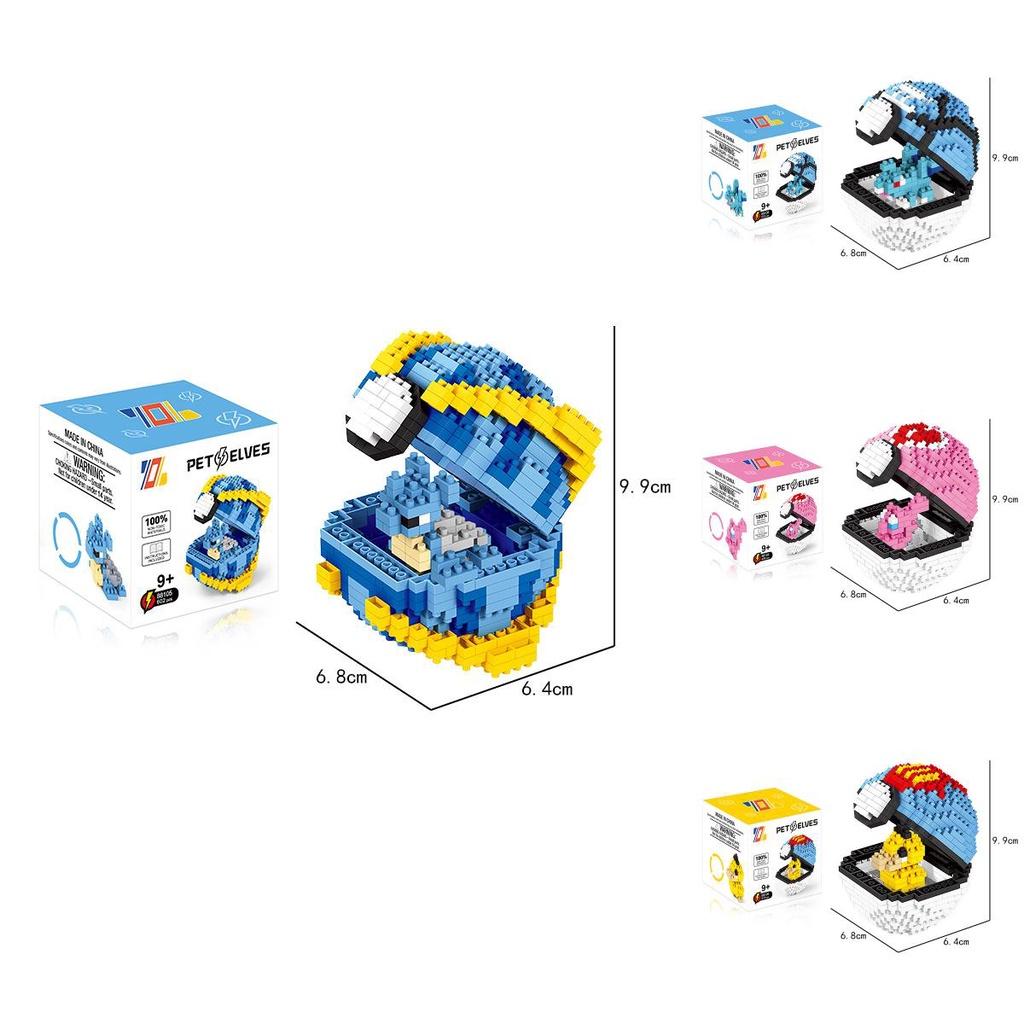 500-piece Poké Ball Building Block Set Micro Brick Diy Kids Gift Model Toy