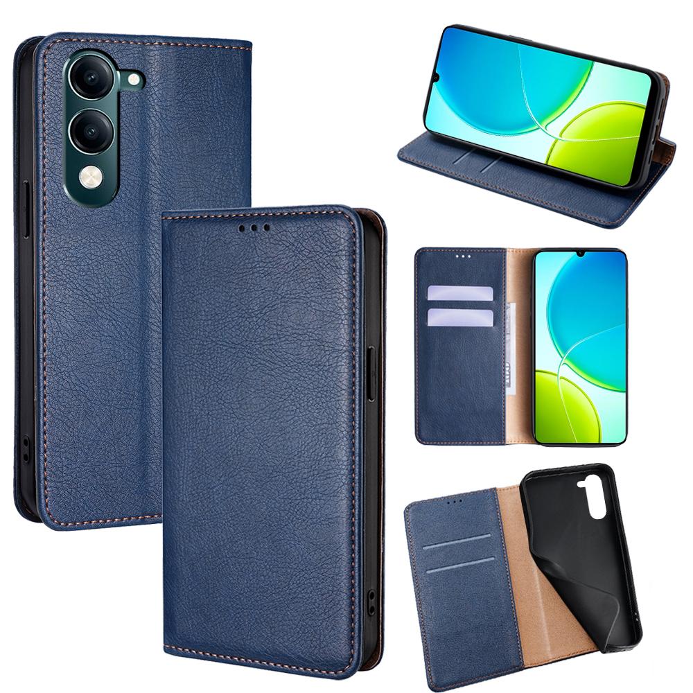 For Vivo Y04 4G/Y29s 5G Case Wallet PU Leather Magnetic Auto-Absorbed Phone Cover