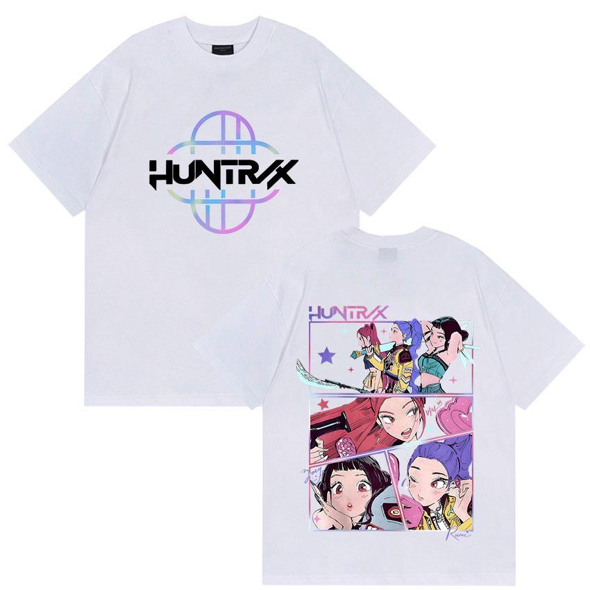 2025 Summer Kpop Demon Hunters Movie Graphic 100 Cotton Printed Tshirts Men Women Vintage Aesthetic ONeck Streetwear Y2k