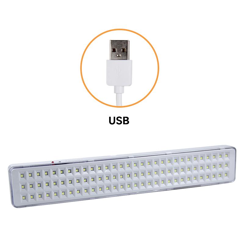 90LED Fire Fighting Lights Handheld Portable LED Emergency Light Wall-mounted Rechargeable Home Work Lamps for Power Outage Bulb