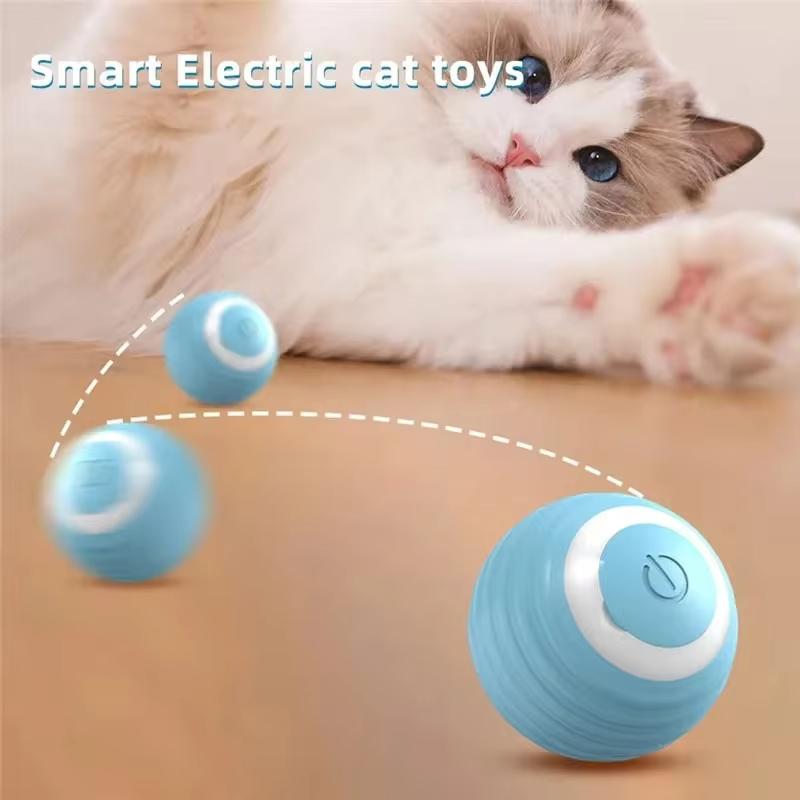 Smart Cat Toy Automatic Rolling Ball Electric Self-moving Kitten Toy Ball Indoor Interactive Cat Accessories Pet Smart Toys