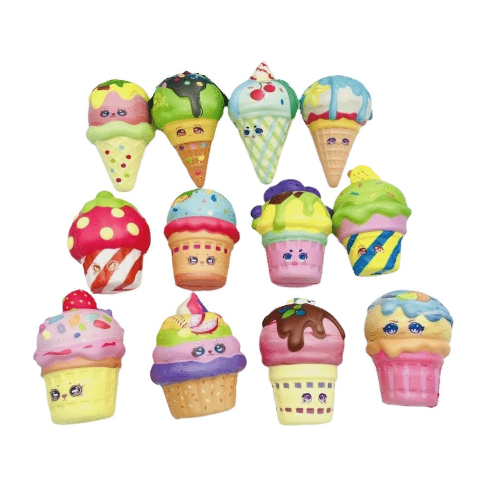 Realistic Ice Cream Squeeze Toy Cute Fidget Toys Quiet Toy Decompression Gadget  Stress Relaxation